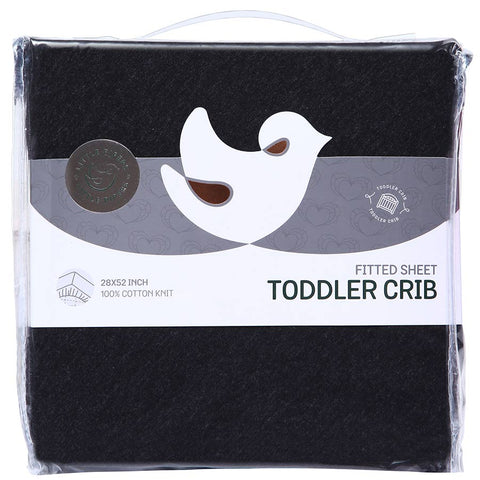 Regular Crib Sheet Heather Black