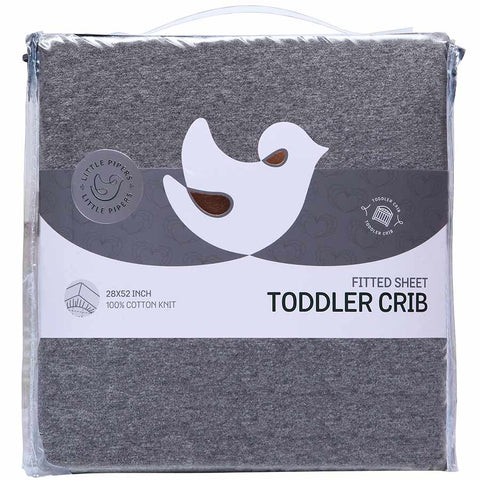 Regular Crib Sheet Heather Grey