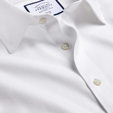 Charles Tyrwhitt Twill 100% Cotton Slim Premium Shirt