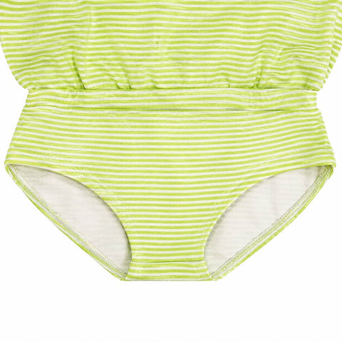 Girls Child Play  SeerSucker Neon Swim Dress