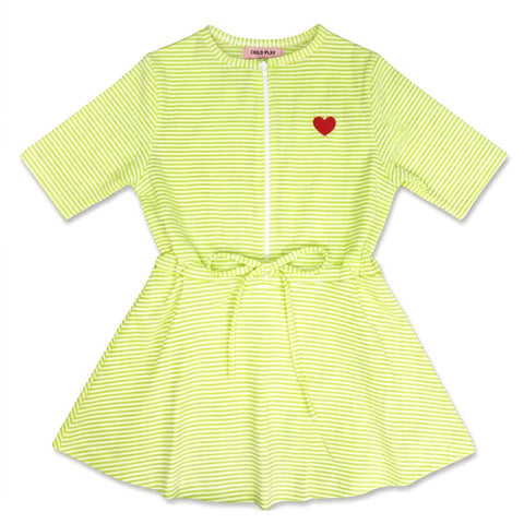 Girls Child Play  SeerSucker Neon Swim Dress