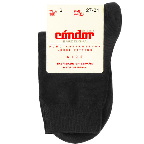 Kids Condor Black Crew Socks