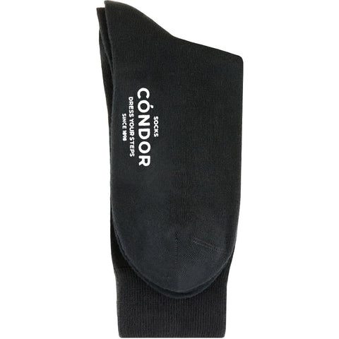 Mens Condor Modal Flat Black Socks