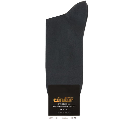 Mens Condor Modal Long Flat Black Socks