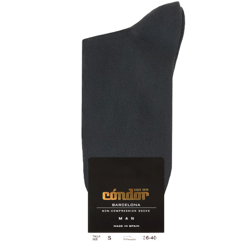 Mens Condor Modal Flat Black Socks