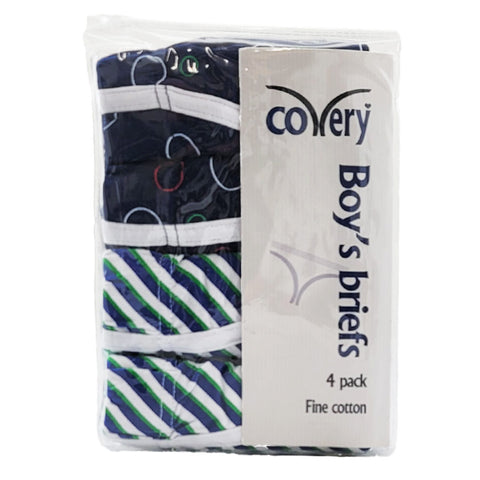 Boys Covery Assorted Printed Briefs - 4 Pk.
