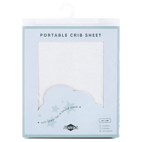 Porta Crib Sheet White