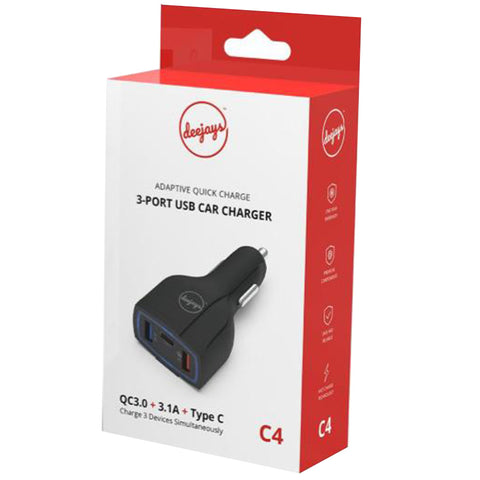 Deejays Car Charger C4 3 in 1