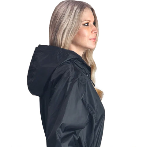 Elegant ShayneCoat Ladies Black Raincoat