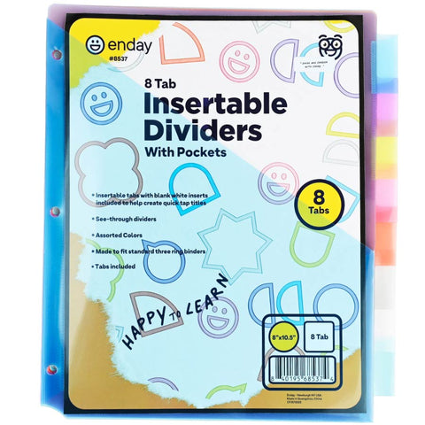 Dividers W/Pocket - 8 Pk.