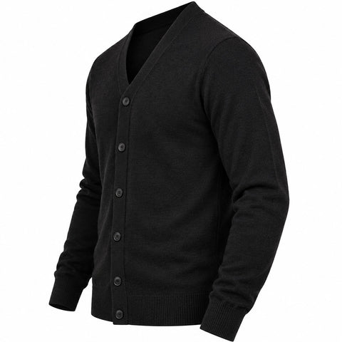 Mens Enod Merino Wool Buttoned Sweater