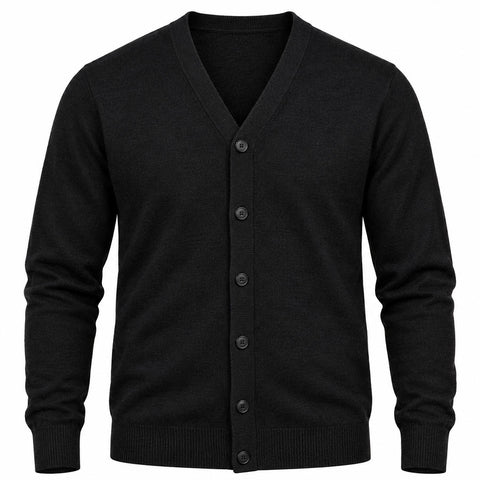 Mens Enod Merino Wool Buttoned Sweater