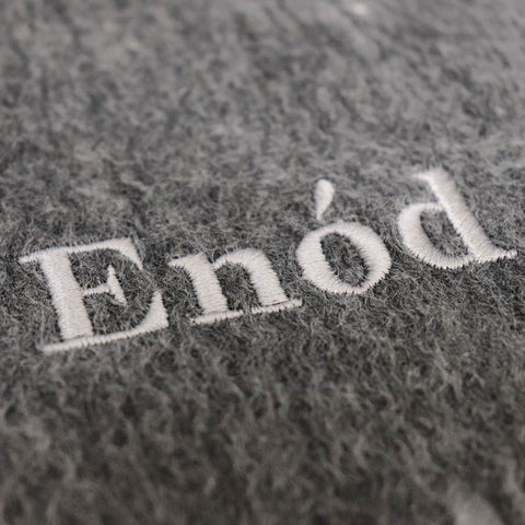 Mens Enod Charcoal Cashmere Scarf