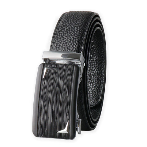 Mens Enod 56" Black Leather Track Belt #598-12