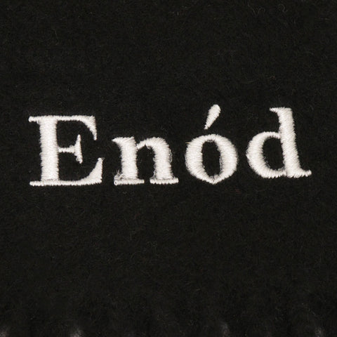 Mens Enod Black Cashmere Scarf