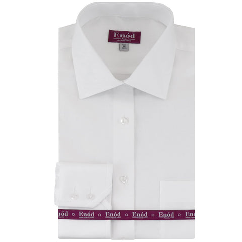 Enod Purple Label White on White 100% Cotton Premium Shirt #24