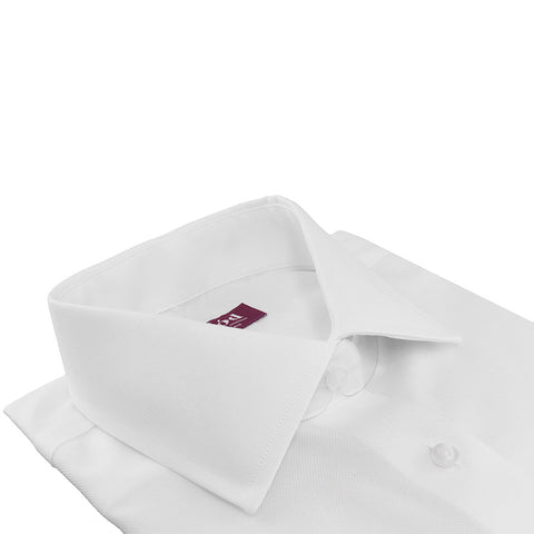 Enod Purple Label White on White 100% Cotton Slim Premium Shirt #24