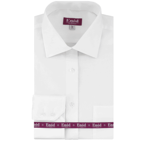 Enod Purple Label White on White 100% Cotton Premium Shirt #24