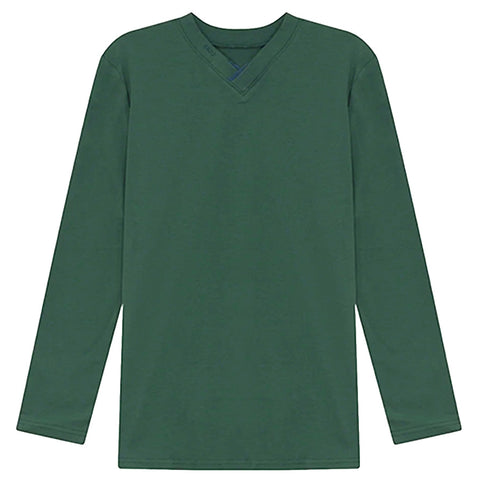 Mens Enzo Knit Pajamas Green Checked
