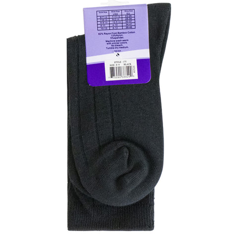 Boys Florence Bamboo Squares Black Socks