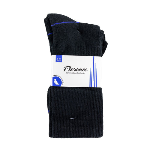 Boys Florence Bamboo Ribbed Cushioned Socks - 3 Pk.