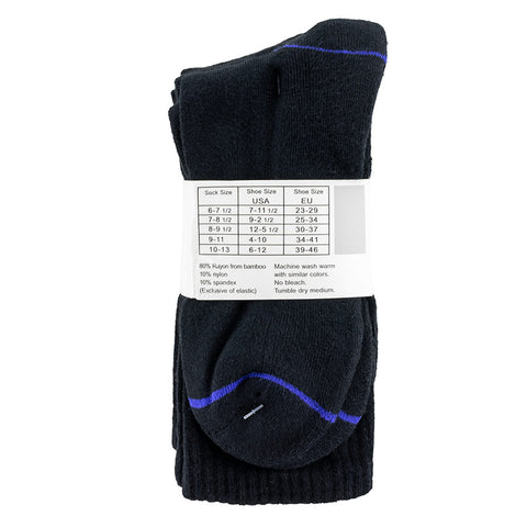 Boys Florence Bamboo Ribbed Cushioned Socks - 3 Pk.