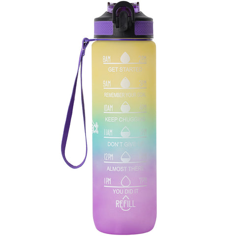 Pink & Yellow Sports Bottle - 24 oz.