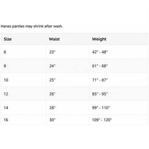 Girls Hanes Panties - 8 Pk.