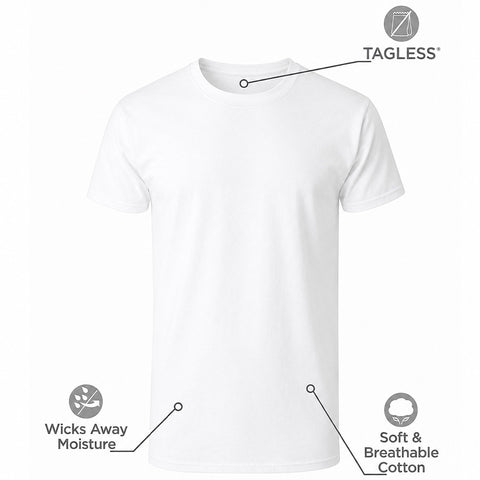 Mens Hanes Crew Neck Undershirts - 6 Pk.
