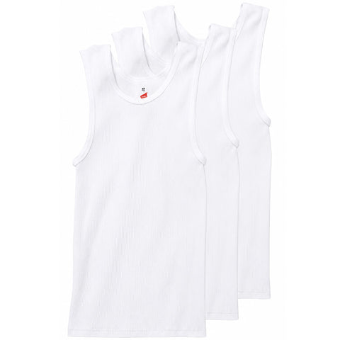 Boys Hanes Sleeveless Ribbed Undershirts - 3 pk.