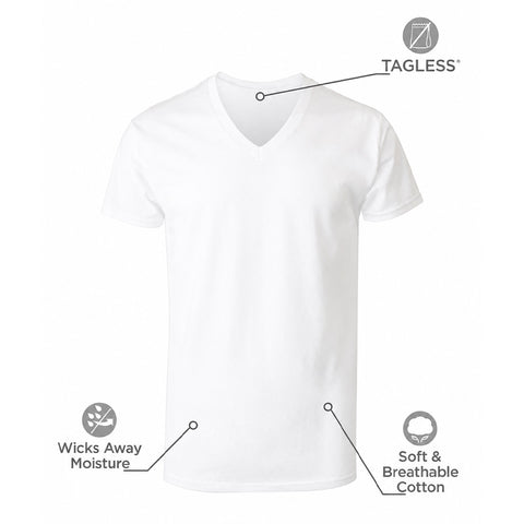 Mens Hanes V-Neck Undershirts - 3 Pk.