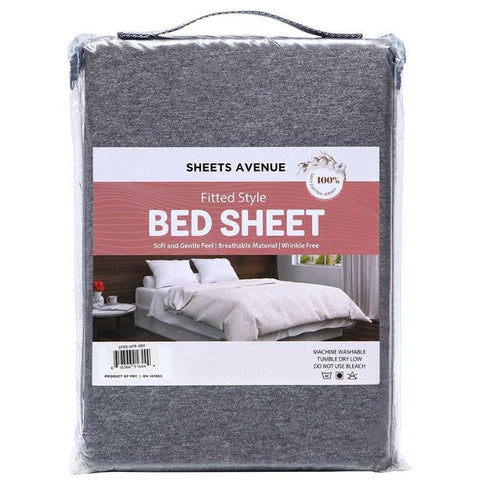 Sheets Avenue Heather Jersey Knit Fitted Sheets