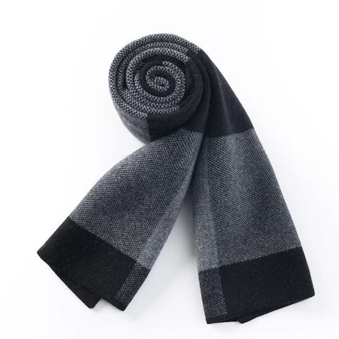 Mens Ilmio Knitted Cashmere Wool Blend Scarf #2