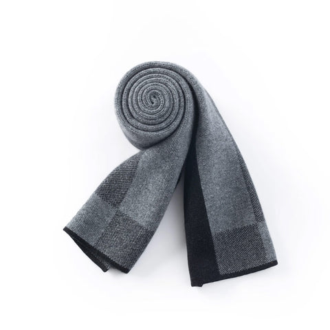 Mens Ilmio Knitted Cashmere Wool Blend Scarf #4