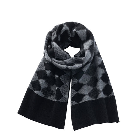 Mens Ilmio Knitted Cashmere Wool Blend Scarf #5