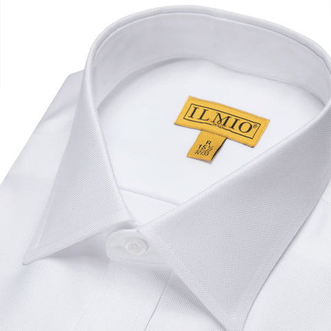 Mens Chassidish Ilmio Gold Label White on White Shirt #F1