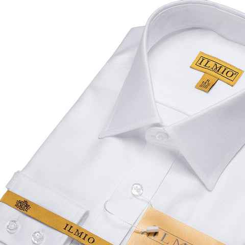 Mens Chassidish Ilmio Gold Label White on White Shirt #F1