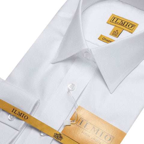 Mens Chassidish Ilmio Gold Label White on White Shirt #F6