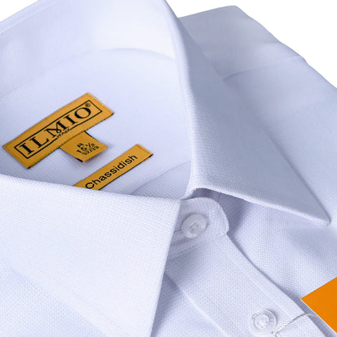 Mens Chassidish Ilmio Gold Label White on White Shirt #F9