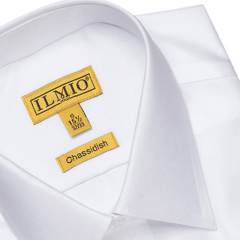 Boys Chassidish Ilmio Gold Label Slim Fine Twill Shirt - Double Button