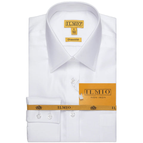 Boys Chassidish Ilmio Gold Label Fine Twill Shirt - Double Button