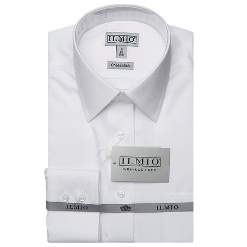 Boys Chassidish Ilmio Silver Label Slim Shirt - Double Button