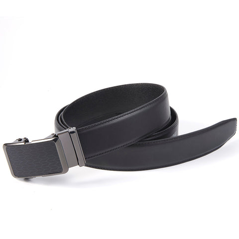 Mens Ilmio 56" Black Leather Track Belt #2224