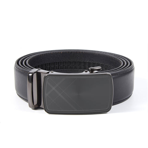 Mens Ilmio 56" Black Leather Track Belt #91953