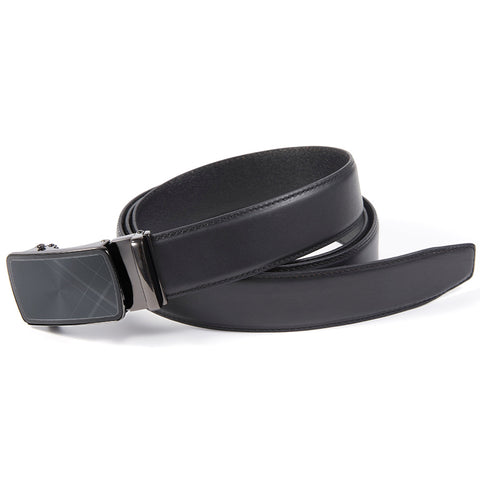 Mens Ilmio 56" Black Leather Track Belt #91953