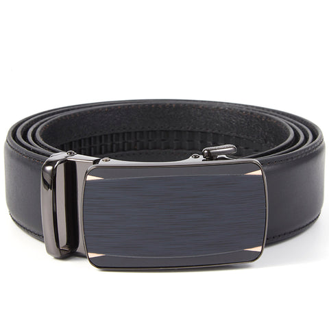 Mens Ilmio 56" Black Leather Track Belt #2146