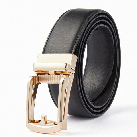 Mens Ilmio 56" Black Leather Track Belt #683