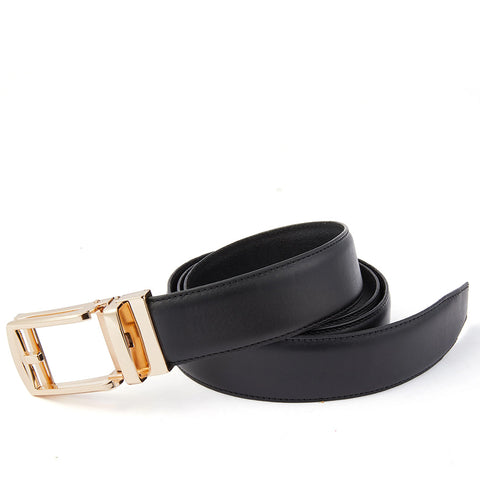 Mens Ilmio 56" Black Leather Track Belt #683