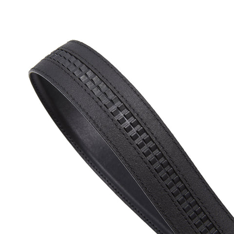 Mens Ilmio 56" Black Leather Track Belt #2146