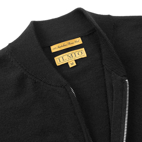 Mens Ilmio Merino Wool Zip-Up Sweater